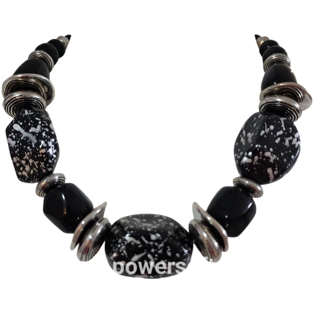 Bohemian Chunky Glazed Beaded Necklace